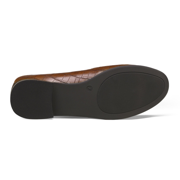 Comfortable Casual Round Toe Loafers - TAN STONE PU - 4